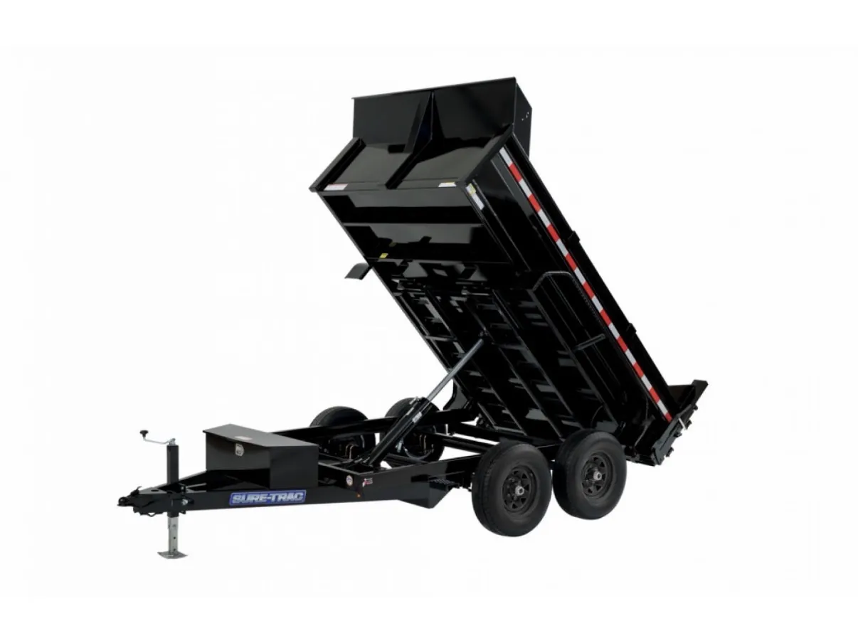 6x12 dump trailer with the bed raised